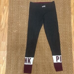 Victoria's Secret Black and Burgundy Leggings